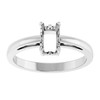 Scroll Setting® Solitaire Ring Mounting in 18 Karat White Gold for Emerald Stone