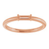 Stackable Ring Mounting in 18 Karat Rose Gold for Straight baguette Stone