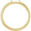 Stackable Ring Mounting in 18 Karat Yellow Gold for Straight baguette Stone