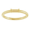 Stackable Ring Mounting in 18 Karat Yellow Gold for Straight baguette Stone