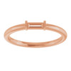 Stackable Ring Mounting in 10 Karat Rose Gold for Straight baguette Stone