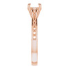 Accented Engagement Ring Mounting in 10 Karat Rose Gold for Round Stone