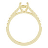 Accented Engagement Ring Mounting in 10 Karat Yellow Gold for Round Stone