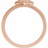 Halo Style Cabochon Ring Mounting in 10 Karat Rose Gold for Round Stone