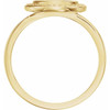 Halo Style Cabochon Ring Mounting in 10 Karat Yellow Gold for Round Stone