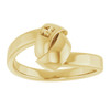 Engravable Family Ring Mounting in 18 Karat Yellow Gold for Round Stone