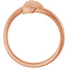 Engravable Family Ring Mounting in 18 Karat Rose Gold for Round Stone