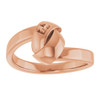 Engravable Family Ring Mounting in 18 Karat Rose Gold for Round Stone