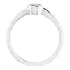 Bezel Set Solitaire Engagement Ring or Band Mounting in Sterling Silver for Round Stone