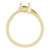 Solitaire Engagement Ring Mounting in 18 Karat Yellow Gold for Round Stone