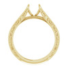 Solitaire Engagement Ring or Band Mounting in 18 Karat Yellow Gold for Round Stone