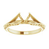 Solitaire Engagement Ring or Band Mounting in 18 Karat Yellow Gold for Round Stone