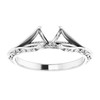 Solitaire Engagement Ring or Band Mounting in 18 Karat White Gold for Round Stone