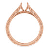 Solitaire Engagement Ring or Band Mounting in 18 Karat Rose Gold for Round Stone