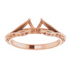 Solitaire Engagement Ring or Band Mounting in 18 Karat Rose Gold for Round Stone