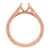 Solitaire Engagement Ring or Band Mounting in 10 Karat Rose Gold for Round Stone