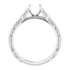 Solitaire Engagement Ring or Band Mounting in 10 Karat White Gold for Round Stone
