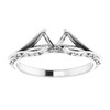 Solitaire Engagement Ring or Band Mounting in 10 Karat White Gold for Round Stone