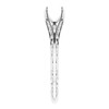 Solitaire Engagement Ring or Band Mounting in 10 Karat White Gold for Round Stone