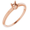 Youth Birthstone Ring Mounting in 10 Karat Rose Gold for Round Stone