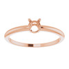 Youth Birthstone Ring Mounting in 10 Karat Rose Gold for Round Stone