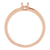 Youth Birthstone Ring Mounting in 18 Karat Rose Gold for Round Stone