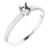 Youth Birthstone Ring Mounting in 18 Karat White Gold for Round Stone