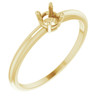 Youth Birthstone Ring Mounting in 18 Karat Yellow Gold for Round Stone