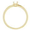 Youth Birthstone Ring Mounting in 18 Karat Yellow Gold for Round Stone