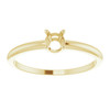 Youth Birthstone Ring Mounting in 18 Karat Yellow Gold for Round Stone
