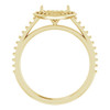 Halo Style Engagement Ring Mounting in 10 Karat Yellow Gold for Marquise Stone