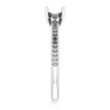 Accented Engagement Ring or Band Mounting in 18 Karat White Gold for Round Stone