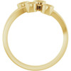 Family Bezel Set Ring Mounting in 18 Karat Yellow Gold for Round Stone