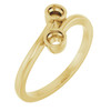Family Bezel Set Ring Mounting in 10 Karat Yellow Gold for Round Stone