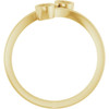 Family Bezel Set Ring Mounting in 10 Karat Yellow Gold for Round Stone