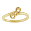 Family Bezel Set Ring Mounting in 10 Karat Yellow Gold for Round Stone