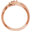 Two Stone Ring Mounting in 18 Karat Rose Gold for Round Stone