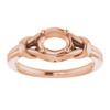 Knot Ring Mounting in 10 Karat Rose Gold for Oval Stone