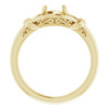 Knot Ring Mounting in 10 Karat Yellow Gold for Oval Stone