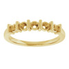 Family Ring Mounting in 10 Karat Yellow Gold for Round Stone