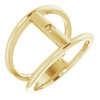 Family Negative Space Ring Mounting in 10 Karat Yellow Gold for Round Stone