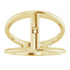 Family Negative Space Ring Mounting in 10 Karat Yellow Gold for Round Stone