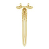 Halo Style Knife Edge Engagement Ring Mounting in 18 Karat Yellow Gold for Round Stone