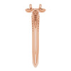 Halo Style Knife Edge Engagement Ring Mounting in 18 Karat Rose Gold for Round Stone