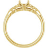 Celtic Inspired Solitaire Ring Mounting in 10 Karat Yellow Gold for Oval Stone