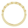Accented Anniversary Band Mounting in 10 Karat Yellow Gold for Straight baguette Stone