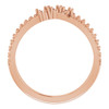 Family Criss Cross Ring Mounting in 10 Karat Rose Gold for Round Stone