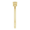 Three Stone Bezel Set Ring Mounting in 10 Karat Yellow Gold for Round Stone