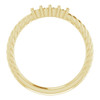 Family Rope Ring Mounting in 18 Karat Yellow Gold for Round Stone
