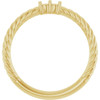 Family Rope Ring Mounting in 10 Karat Yellow Gold for Round Stone